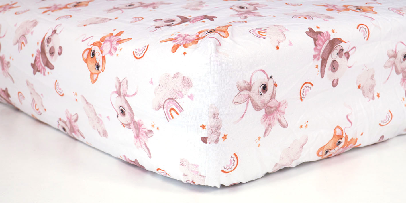 prześcieradło 80x160 misie baletnica